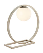 Silver Art Deco Opal Sphere Table Light 3