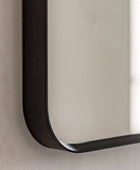 Slim Black Frame Curved Top Wall Mirror FARTHING 6