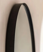 Slim Black Frame Curved Top Wall Mirror FARTHING