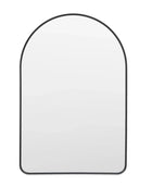 Slim Black Frame Curved Top Wall Mirror FARTHING 2