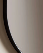 Slim Black Frame Organic Shape Mirror 65