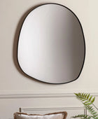 Slim Black Frame Organic Shape Mirror 4