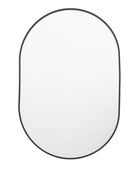 Slim Black Frame Oval Wall Mirror 1