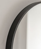 Slim Black Frame Oval Wall Mirror 5