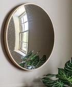 Slim Bronze Frame Antique Glass Convex Mirror