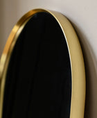 Slim Gold Frame Curved Top Leaner Mirror