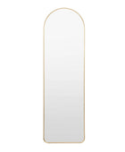 Slim Gold Frame Curved Top Leaner Mirror   1