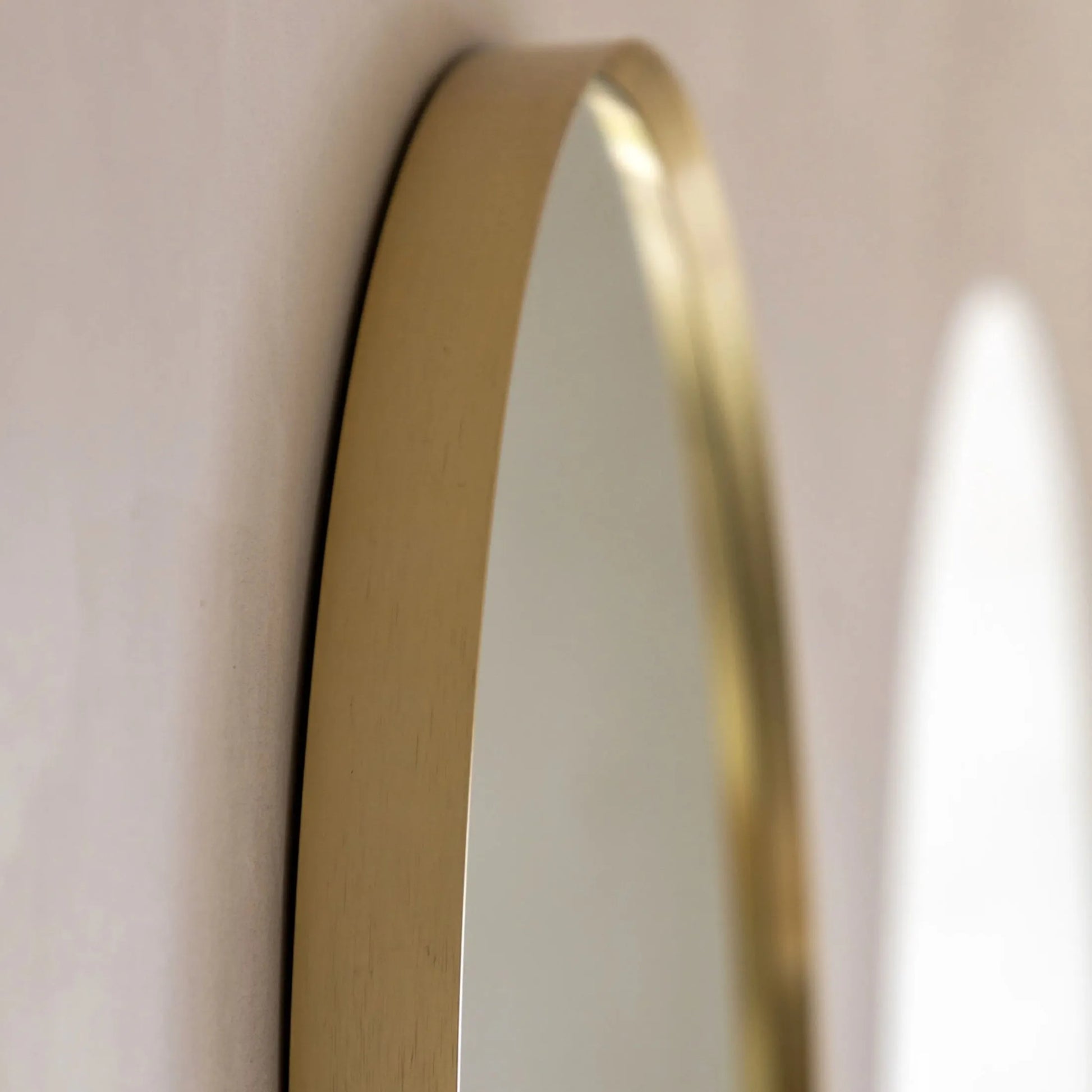 Slim Gold Frame Curved Top Wall Mirror FARTHING 4