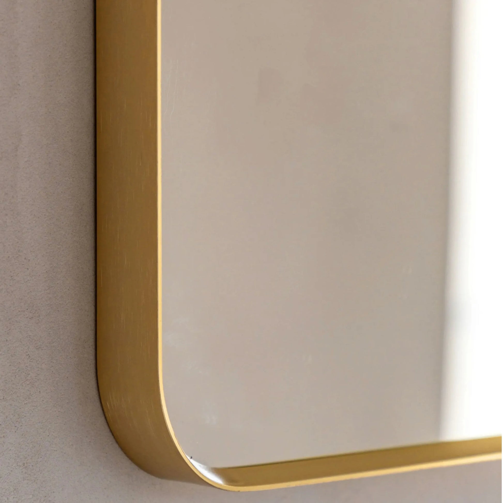 Slim Gold Frame Curved Top Wall Mirror FARTHING