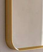 Slim Gold Frame Curved Top Wall Mirror FARTHING