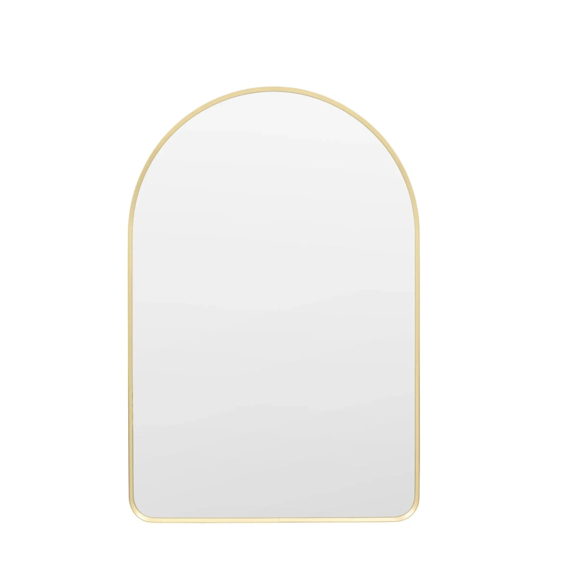 Slim Gold Frame Curved Top Wall Mirror FARTHING 1