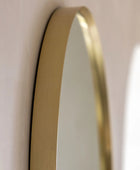 Slim Gold Frame Curved Top Wall Mirror FARTHING 4