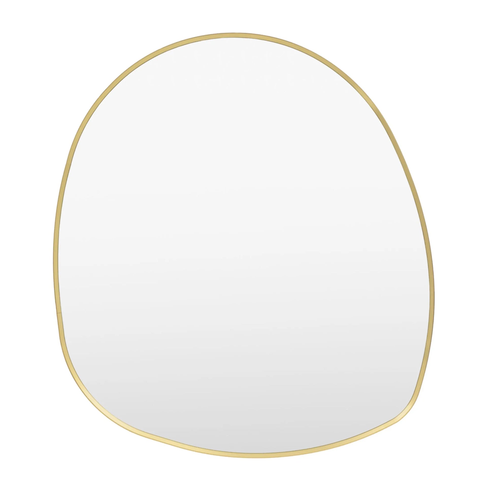 Slim Gold Frame Organic Shape Mirror 1