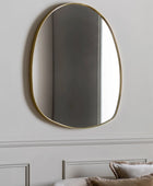 Slim Gold Frame Organic Shape Mirror 6