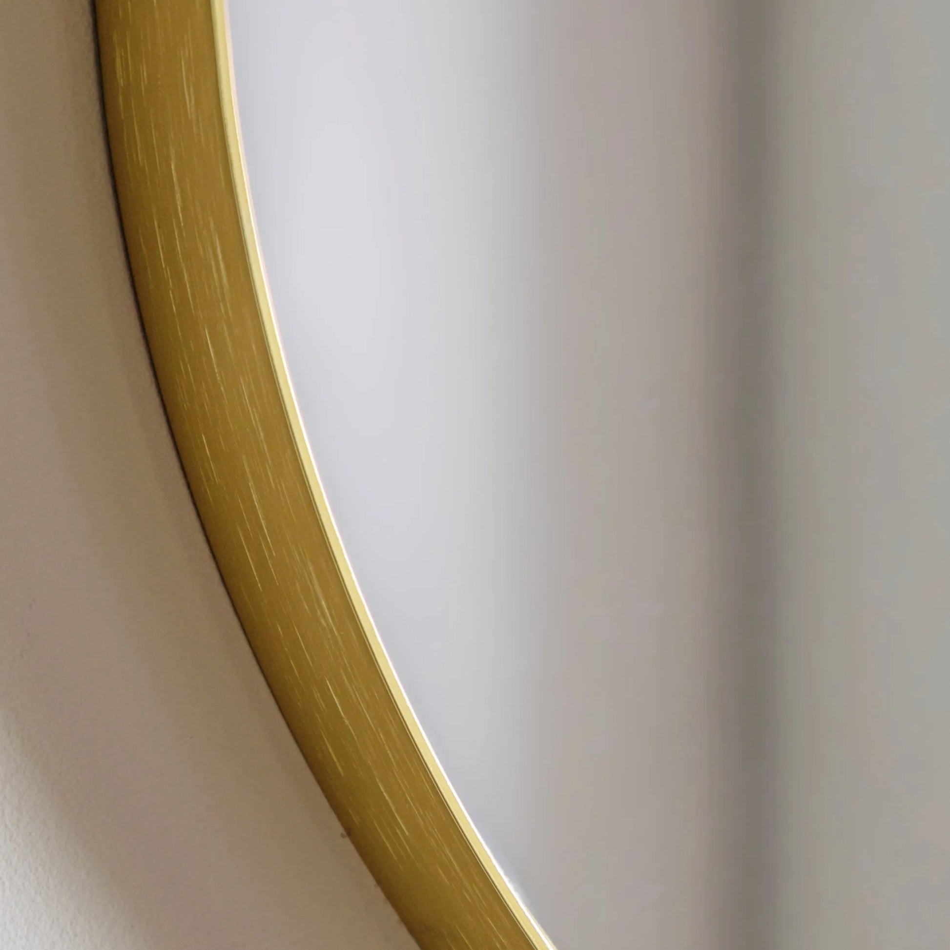 Slim Gold Frame Organic Shape Mirror