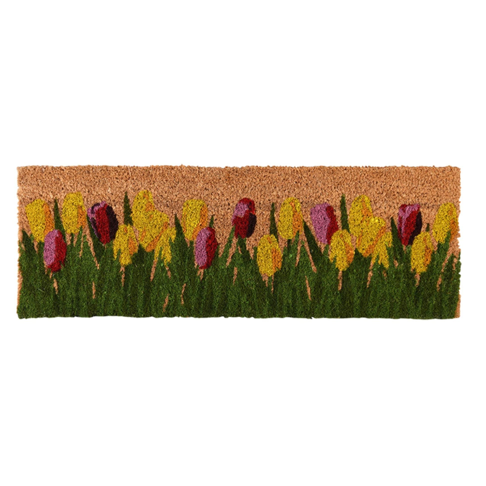 Slim Step Tulips Print Coir Doormat - The Farthing