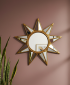 Small Antique Gold Star Mirror