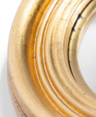 Small Distressed Gold Convex Wall Mirror side view