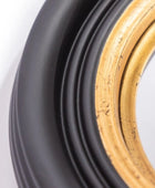 Small Distressed Gold  & Gold Convex Wall Mirror side view