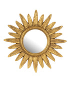 Small Golden Feather Wall Mirror - The Farthing