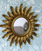 Small Golden Feather Wall Mirror - The Farthing