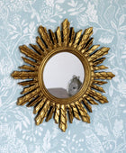 Small Golden Sunburst Wall Mirror - The Farthing