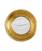 Small Gold Convex Glass Porthole Wall Mirror