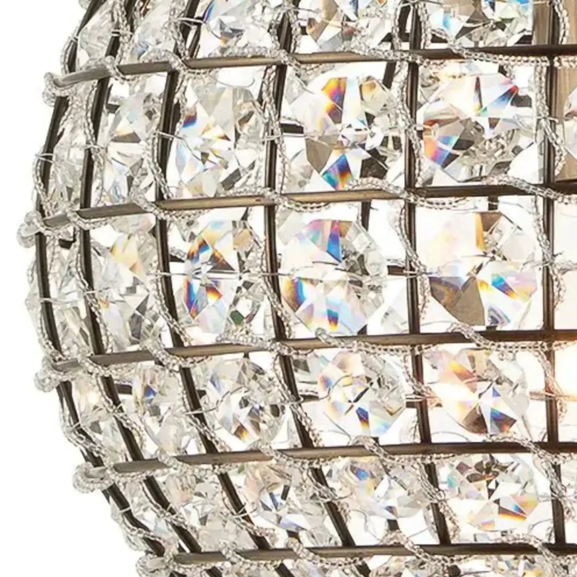 Small Gold Dome Glass Chandelier