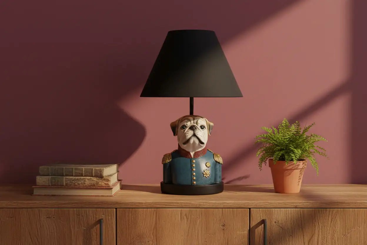 Smart Pug Dog Table Lamp