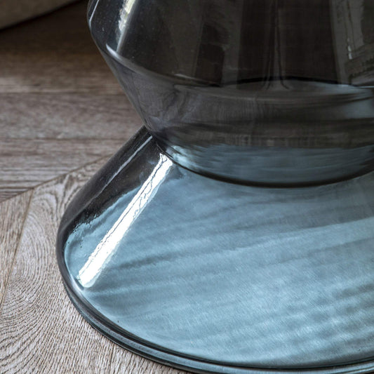 Smoked Glass & Marble Topped Side Table - The Farthing