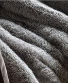 Smoked Grey Faux Fur Throw