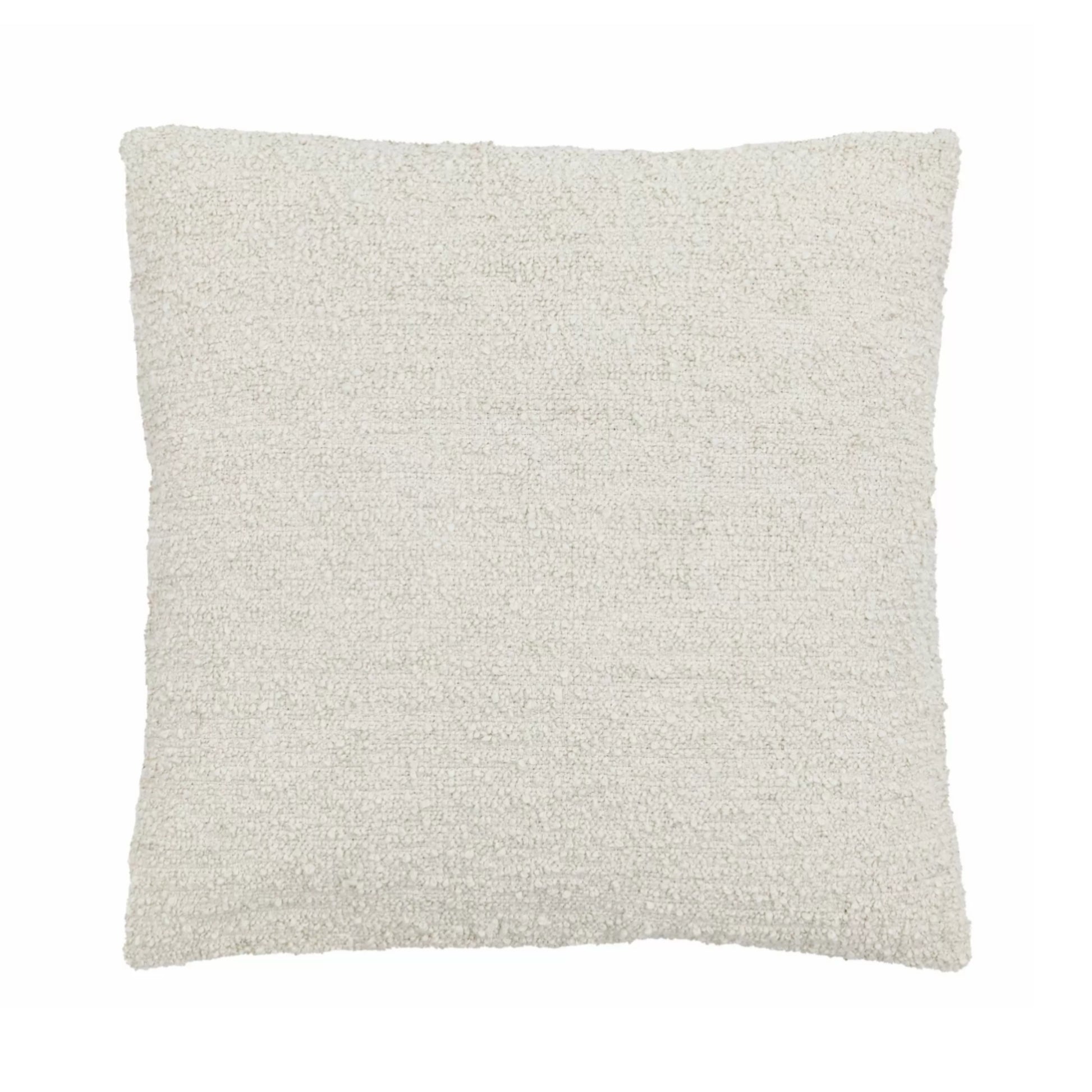 Soft Cream Boucle Fabric Cushion