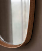 Solid Oak Oval Wall Mirror