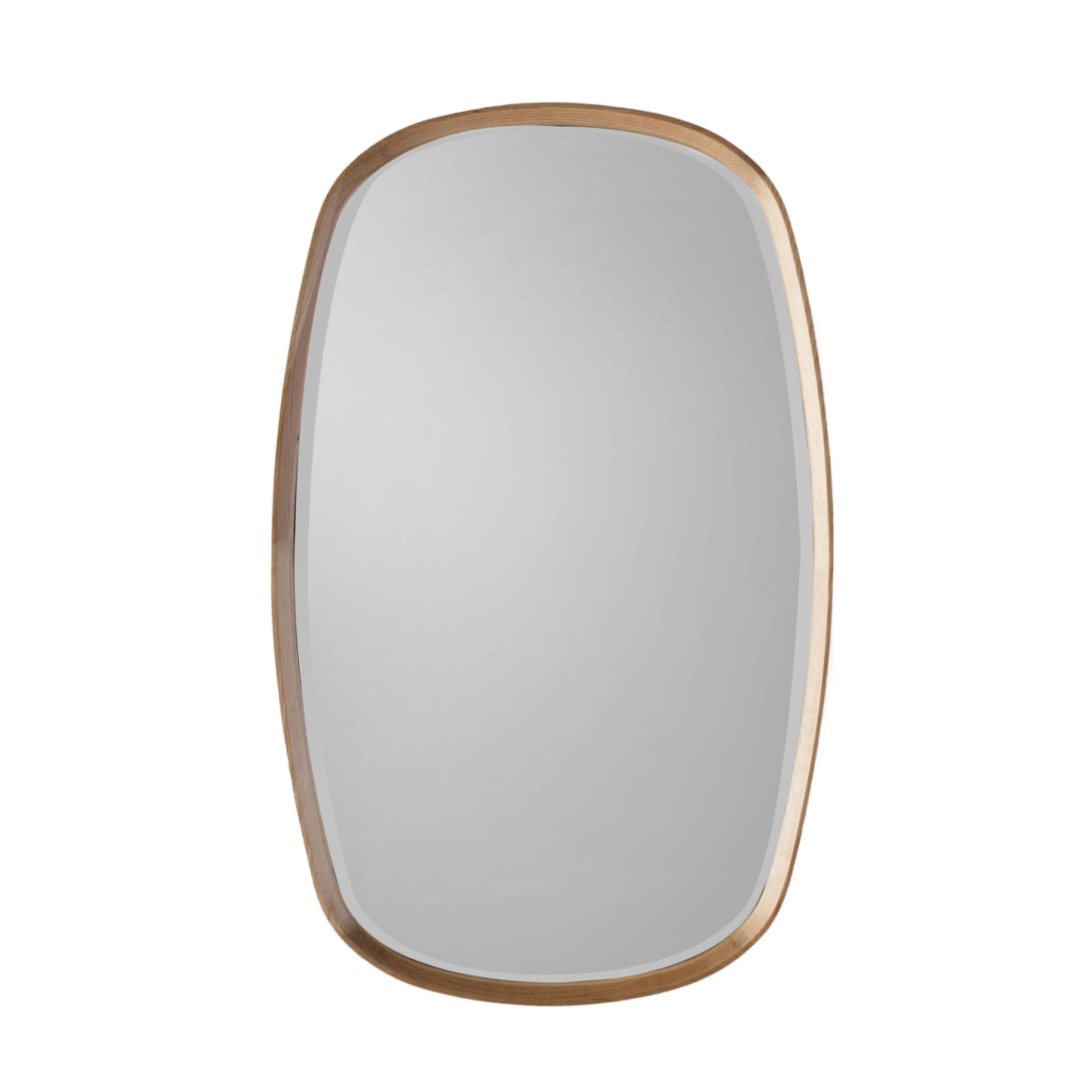 Solid Oak Oval Wall Mirror 1