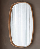 Solid Oak Oval Wall Mirror 4