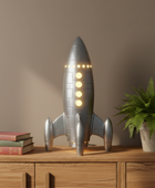 Space Rocket Table Lamp - Battery Operated