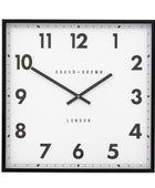 Square Black Frame Sleek Wall Clock 1