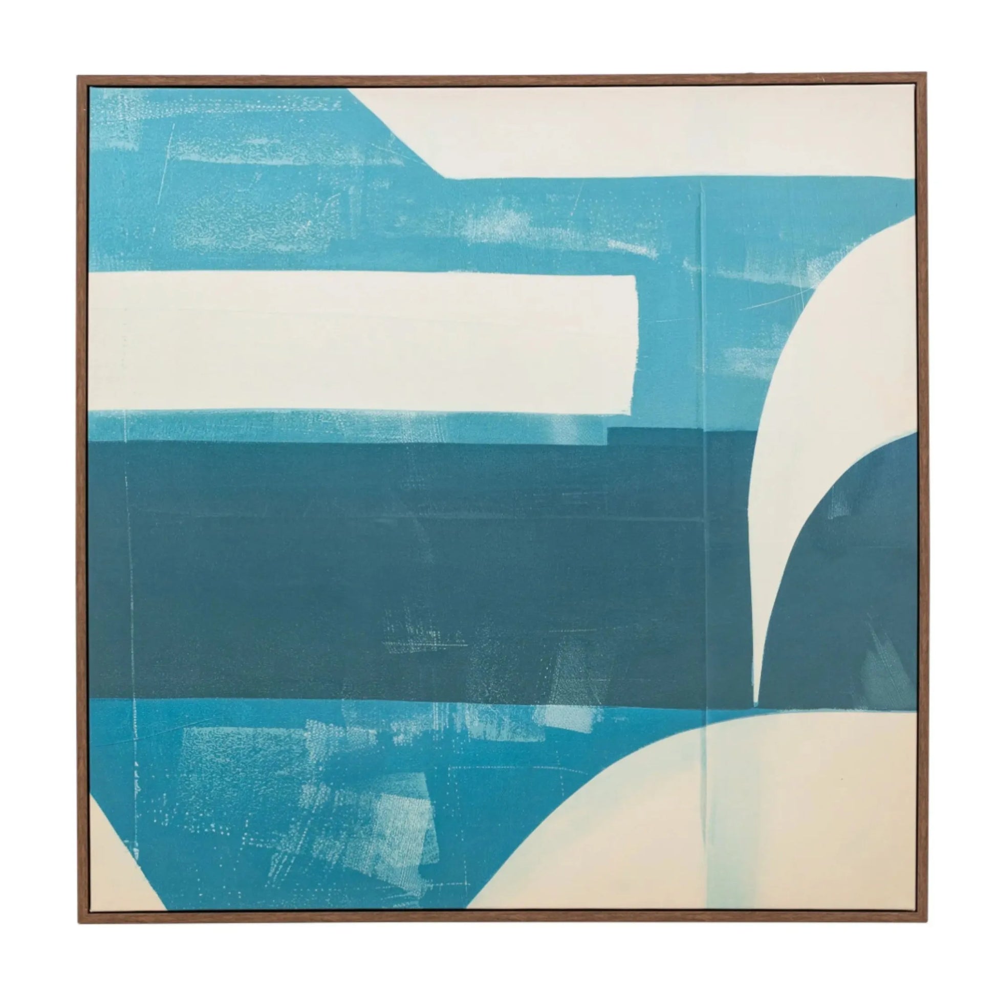 Square Blue Palette Abstract Framed Canvas 3