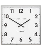 Square Chrome Frame Sleek Wall Clock 1