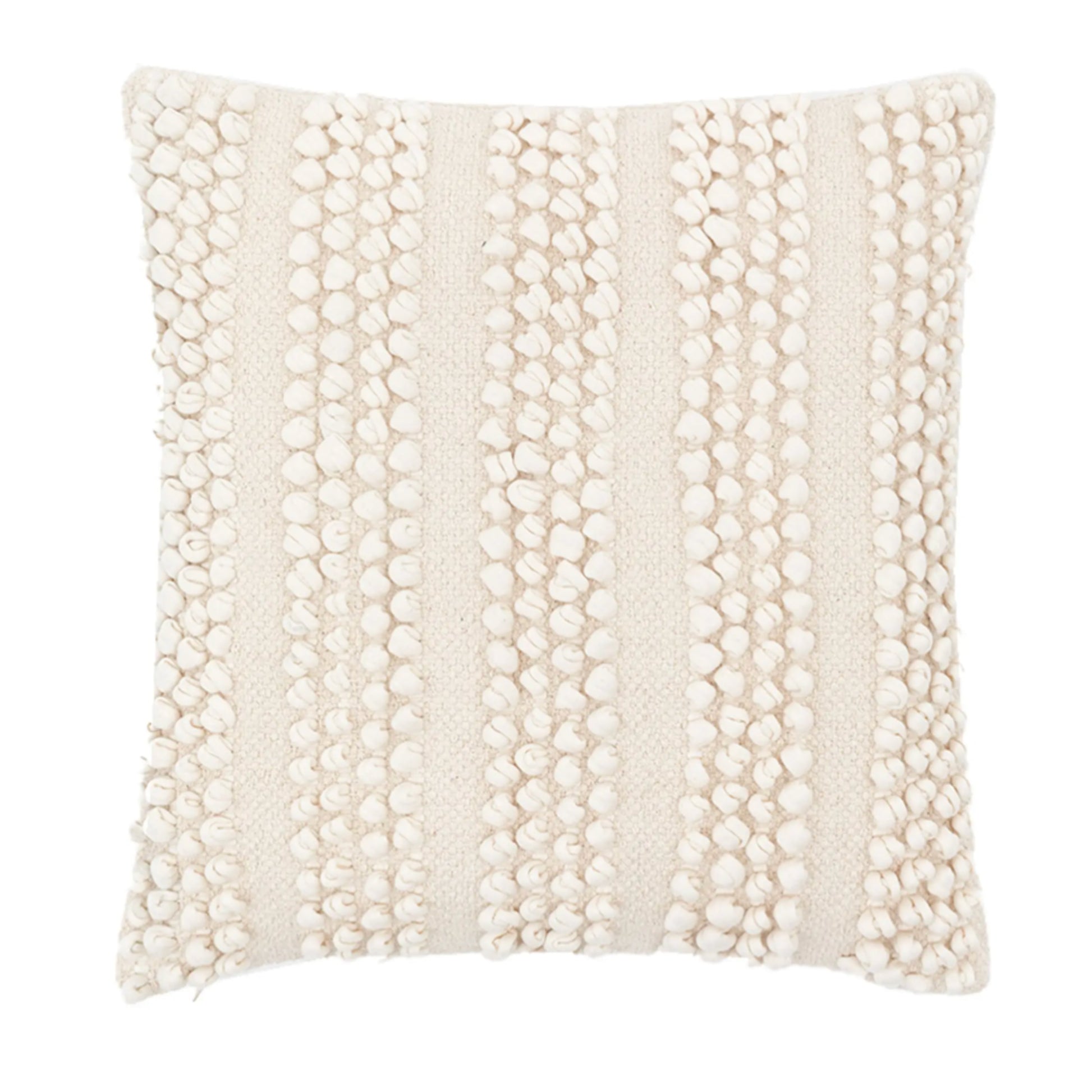 Square Cream Textured Woven Cushion 1