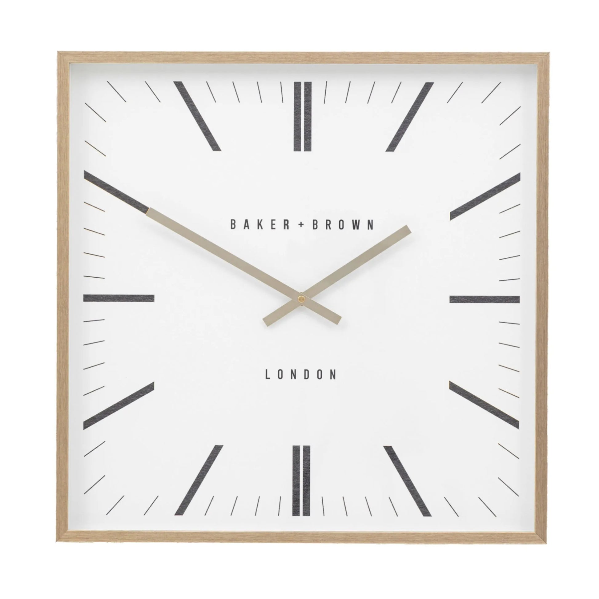 Square Gold Frame Sleek Wall Clock FARTHING 1