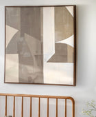 Square Neutral Palette Abstract Framed Canvas 3