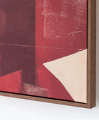 Square Red Palette Abstract Framed Canvas 1