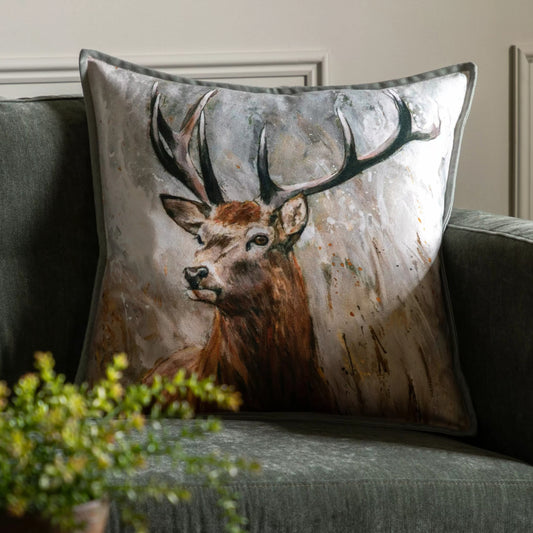 Square Stag Cushion 4