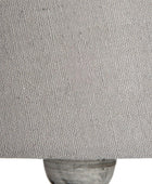 Stone-Effect Wooden Table Lamp with Linen Shade 55