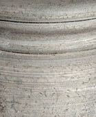 Stone-Effect Wooden Table Lamp with Linen Shade 4