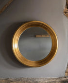 Stunning Gold Edged Round Wall Mirror 44