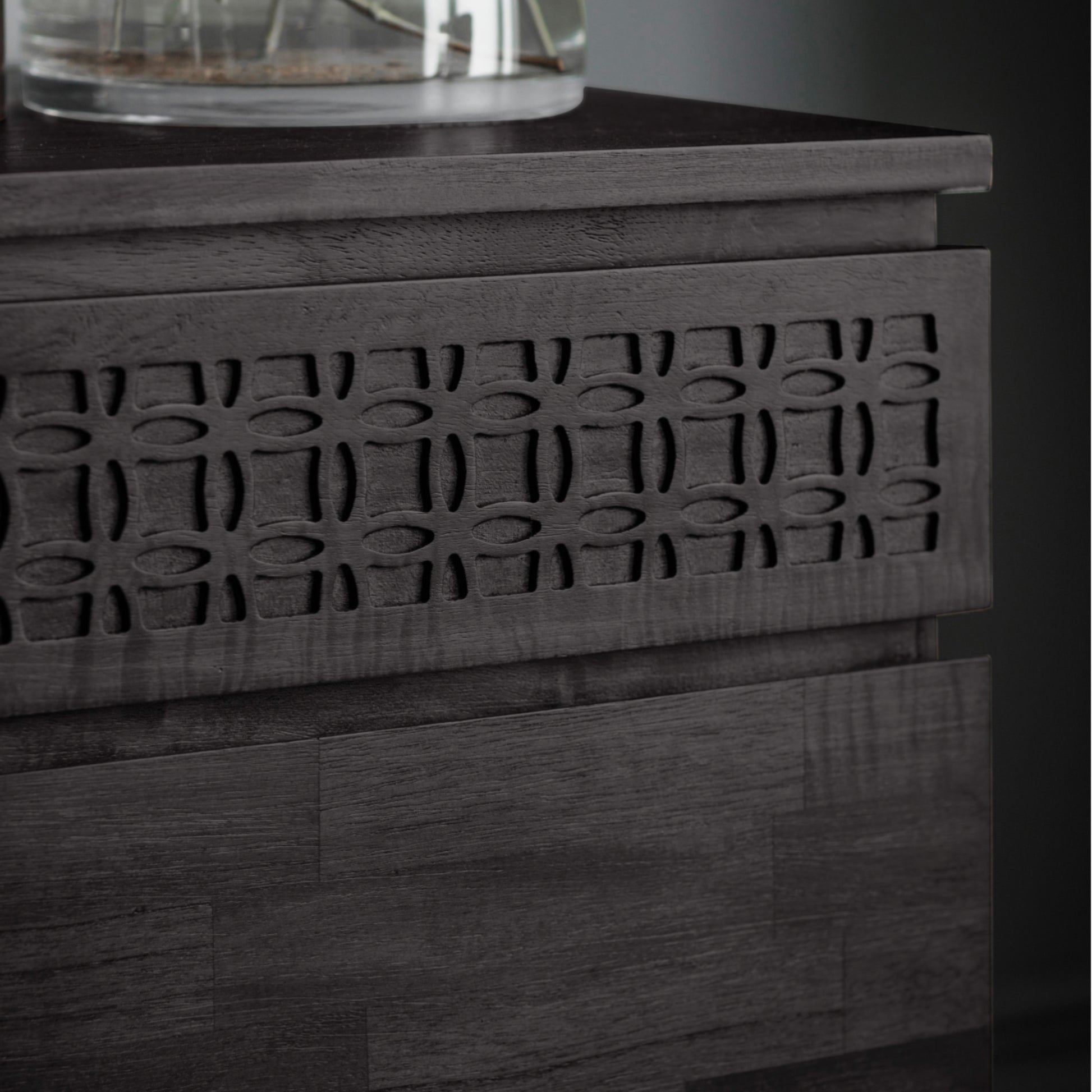 Stylish Black 3 Door 2 Drawer Sideboard