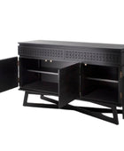 Stylish Black 3 Door 2 Drawer Sideboard 1