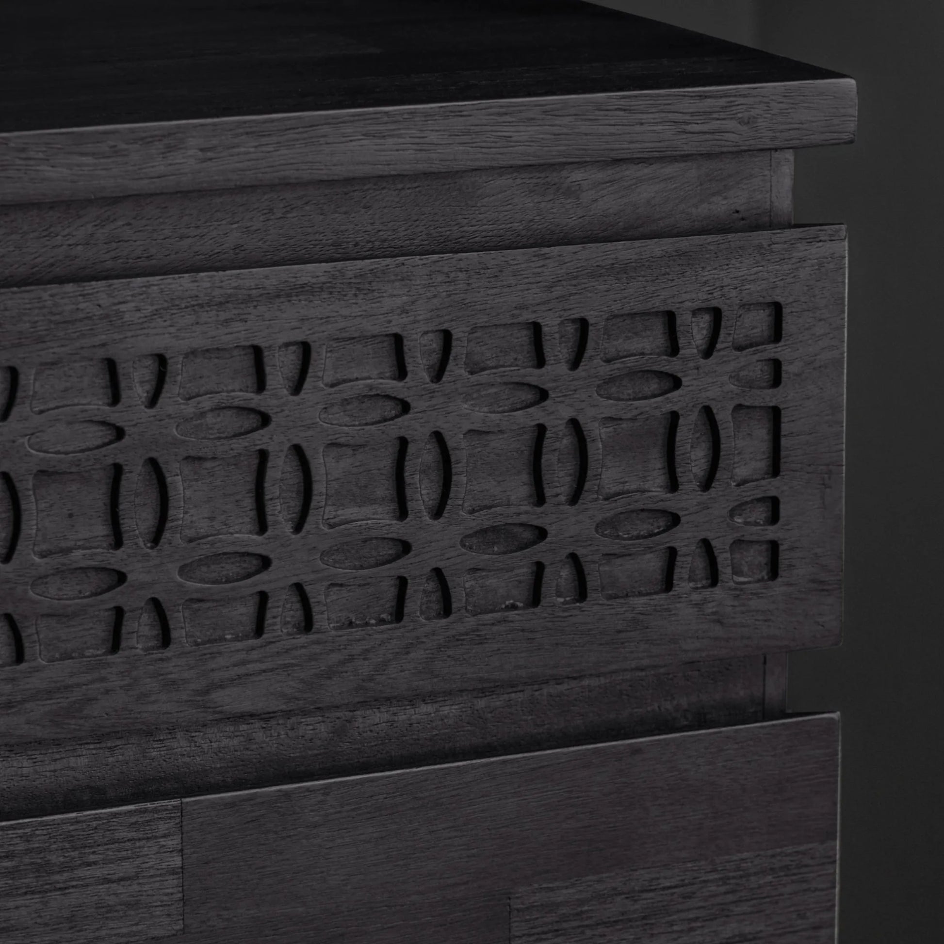 Stylish Black 4 Drawer Chest of Drawers 4